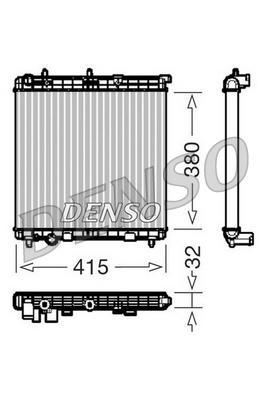 Радиатор DENSO CITROEN: C2 (JM) 1.4/1.4 HDi 03 - , C3 (FC) 1.4 16V HDi/1.4 i/1.4 i Bivalent 02 -