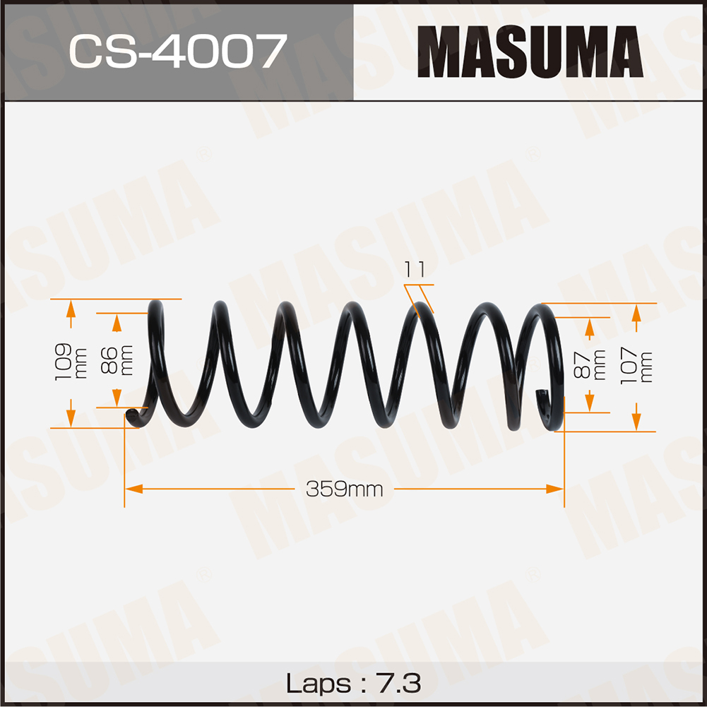 Пружина подвески Mazda 3 / BK задняя Masuma
