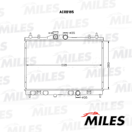 Радиатор MILES NISSAN TIIDA 1.5/1.6/1.8 04- MT