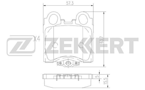Колодки торм. диск. задн. Lexus GS 300 400 (S16_) 97- SC 430 (Z40) 01- IS 200 300 (XE10) 99- Toyo