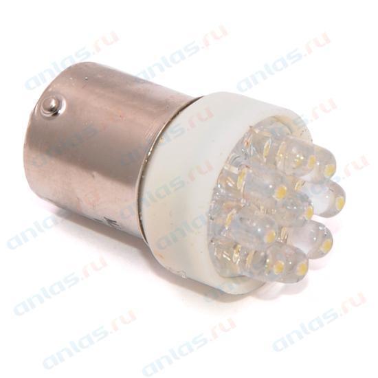Лампа светодиодная 12V 21W металлический цоколь 1-конт. белый 9 LED (поворот) T25 Маяк