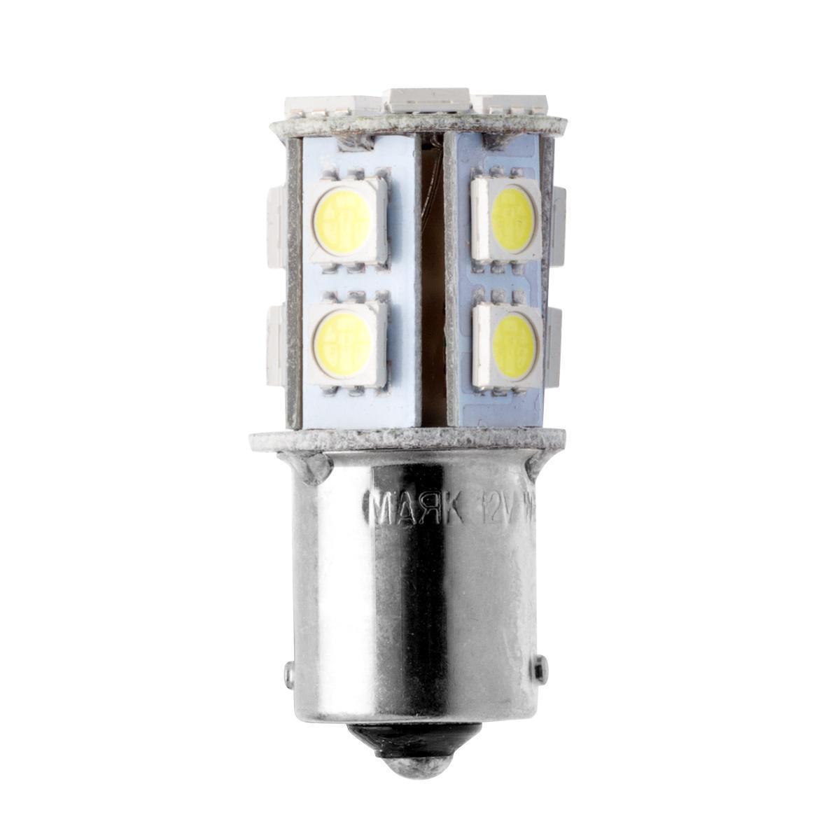 Лампа светодиодная 12V 21W металлический цоколь 1-конт. супербелый 13 SMD блистер Маяк