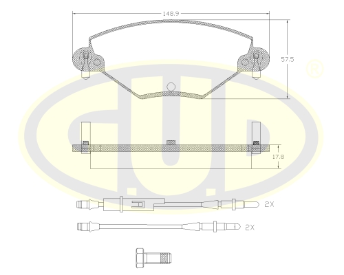 Колодки тормозные перед CITROEN C5 2.0I 16V/2.0HDI 00-_G.U.D