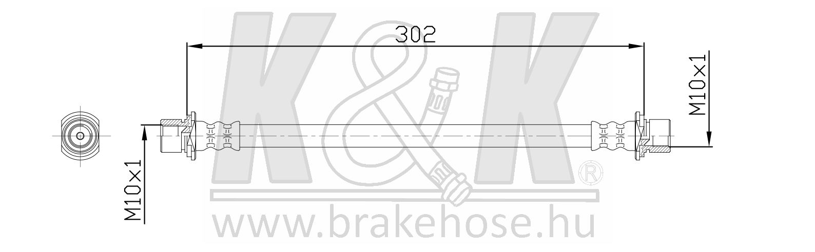 Шланг тормозной Toyota Rav 4 94-00 задний \ K&K FT1421