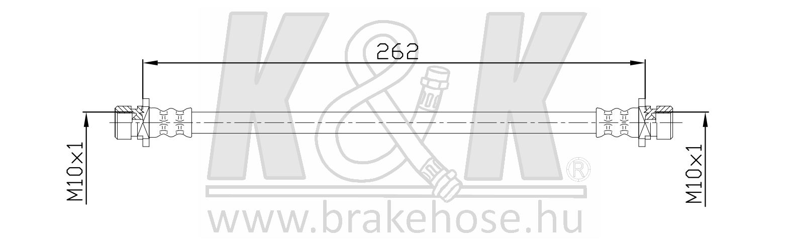 Шланг тормозной Honda CR-V 95- задний \ K&K FT5159