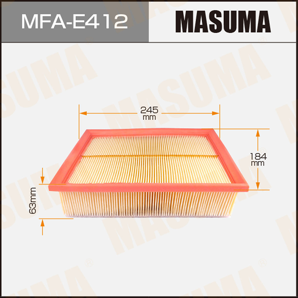 Фильтр воздушный Peugeot 307 05-07, 308 08-, Citroen C4 04-, C4 Picasso 06- 2.0i 16V 140 л.с. Masuma