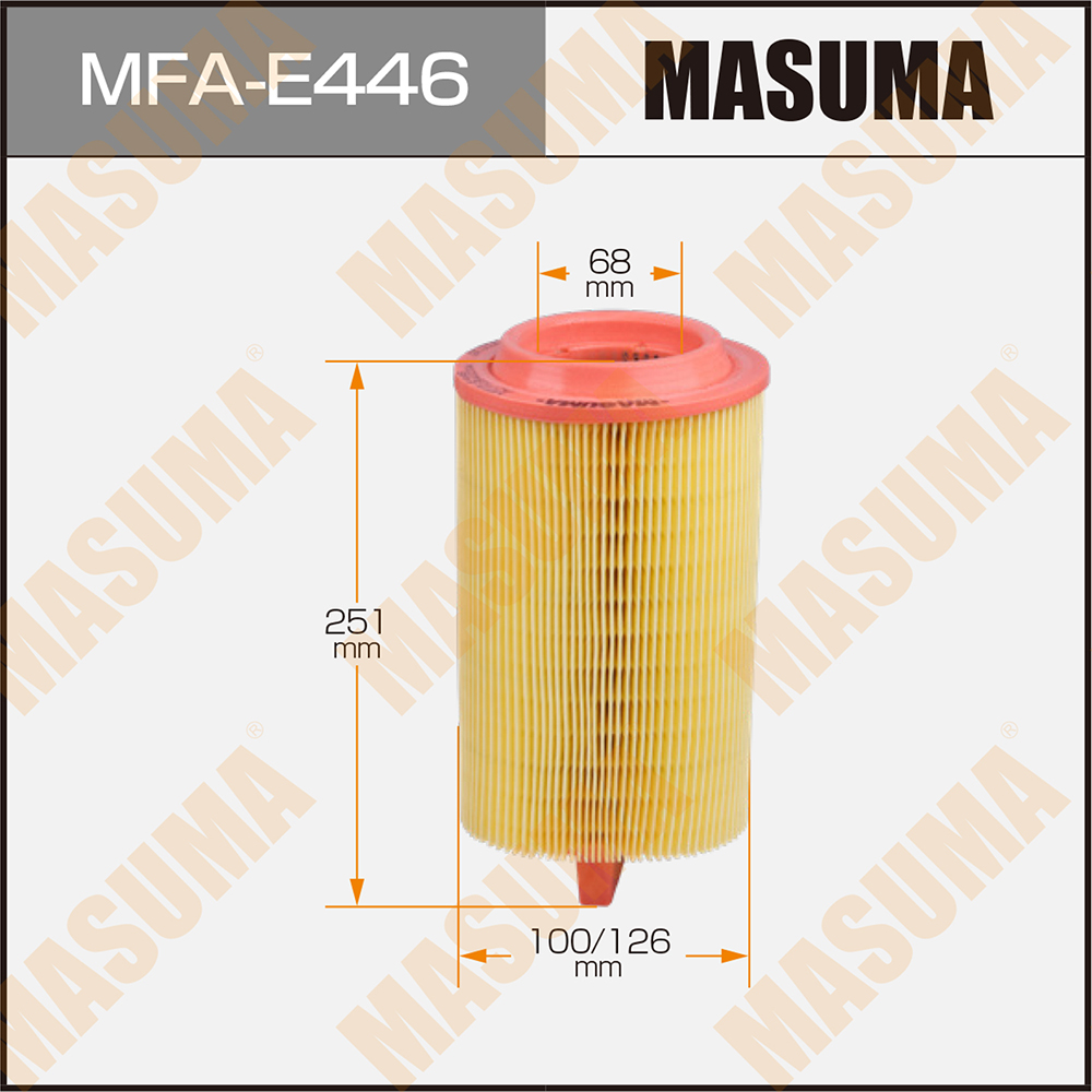 Фильтр воздушный Mercedes C (W203, W204) 00-14, CLK (C209) 02-09, E (W211, W212) 02-16 Masuma