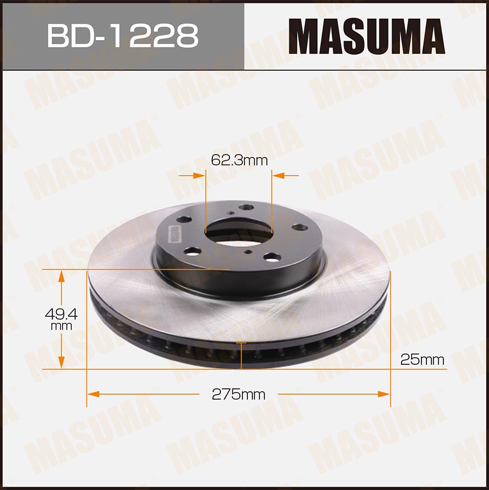 Диск тормозной Toyota RAV4/ ACA2#, CLA2#, ZCA2# передний Masuma