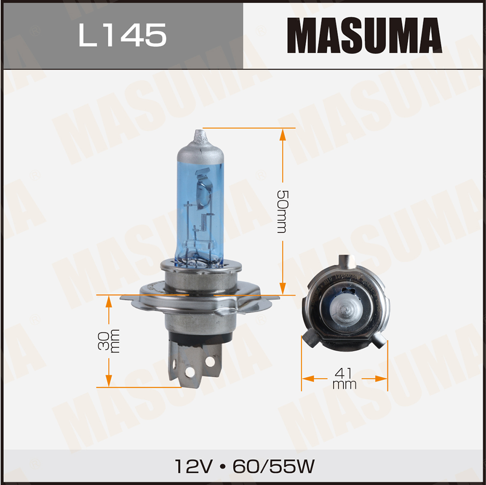 Лампа галоген H19 12V 60/55W BLUE Masuma