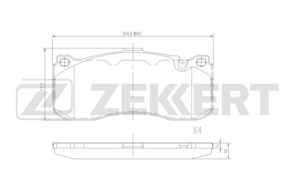 Колодки тормозные BMW 1 (E81,E82,E87,E88) 04-, 3 (E90,E91,E92,E93) 04- Zekkert