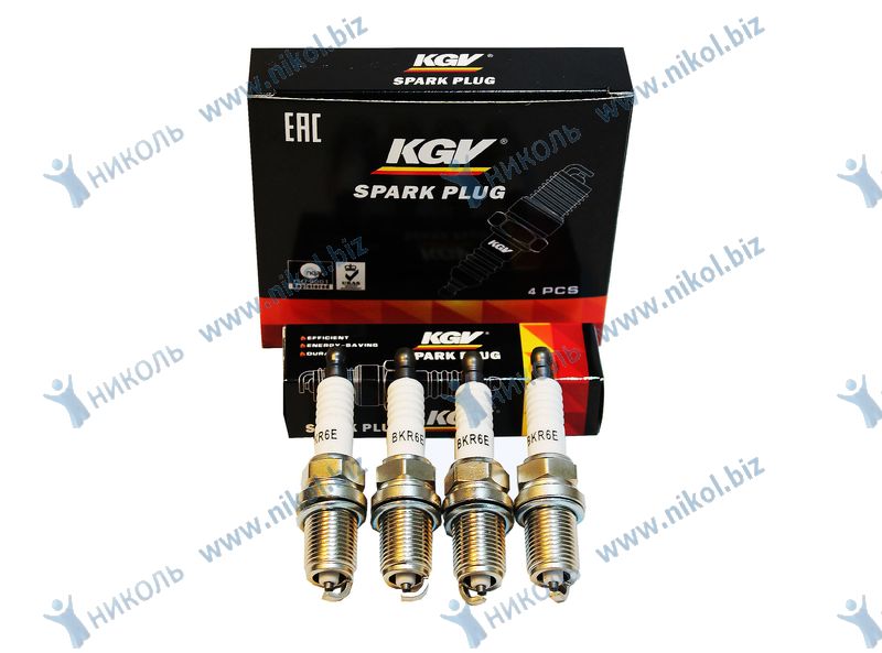 Свеча KGV Lada Largus (8кл) RENAULT Logan, Sandero BKR6E (к-т=4шт)