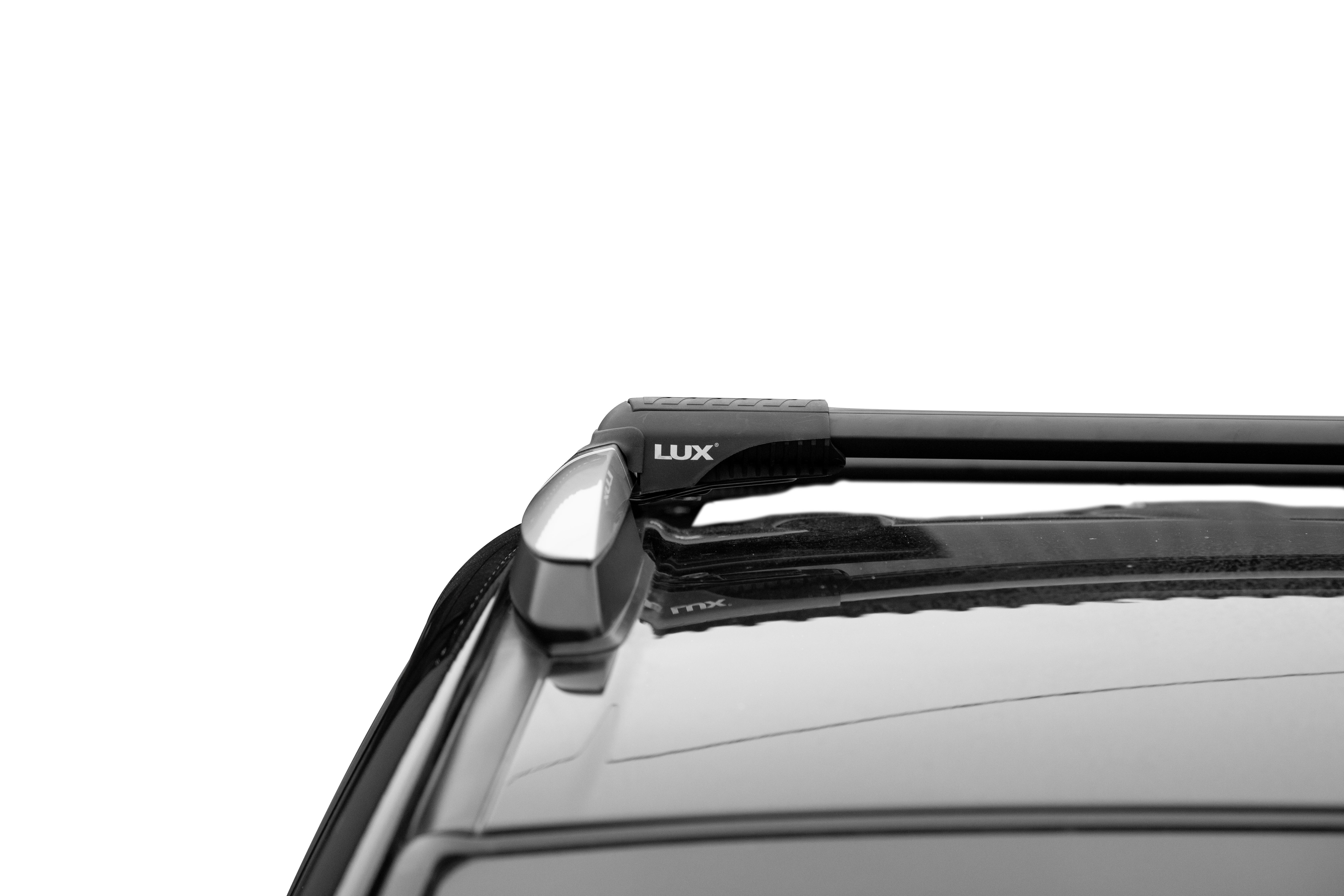 Багажная система Lux Хантер L55-R для автомобилей с рейлингами серебро