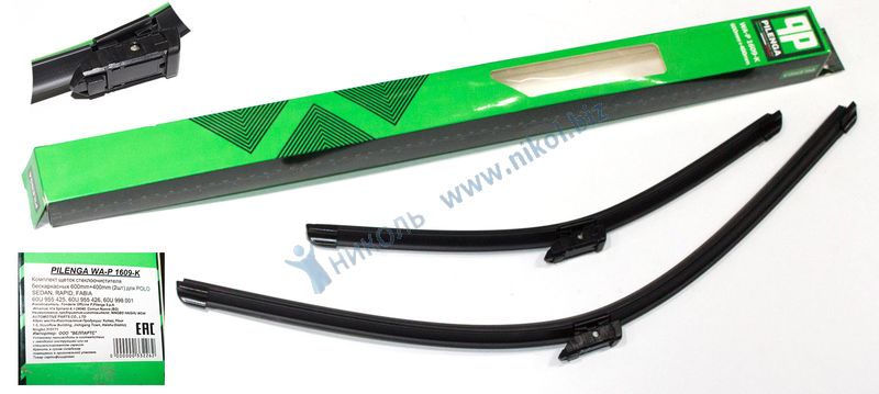 Щетка ст/оч бескаркасная 600/400 мм (24/16") Skoda Fabia, Rapid, VW Polo Sedan Pilenga 60U998001