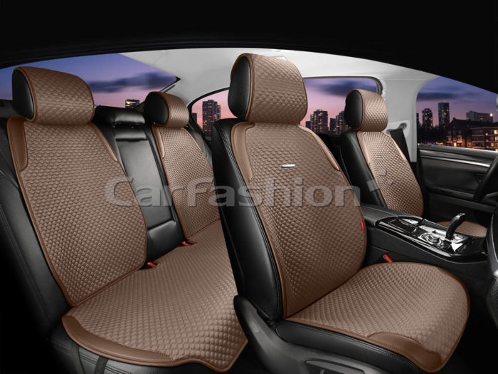 Накидка на сиденье CarFashion SLEEK PLUS 2D коричневый/коричневый/коричневый