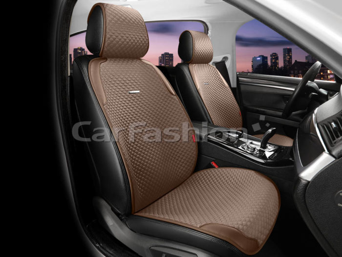 Накидка на сиденье CarFashion SLEEK FRONT 2D коричневый/коричневый/коричневый