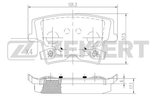 Колодки торм. диск. задн. Chrysler 300 C I-II 04- Lancia Thema (LX_) 11-