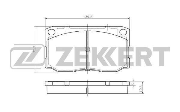 Колодки торм. диск. передн. ZEKKERT Hyundai HD Light 06-