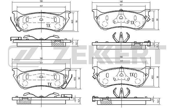 Колодки торм. диск. задн. MB M-Class (W163) 98-