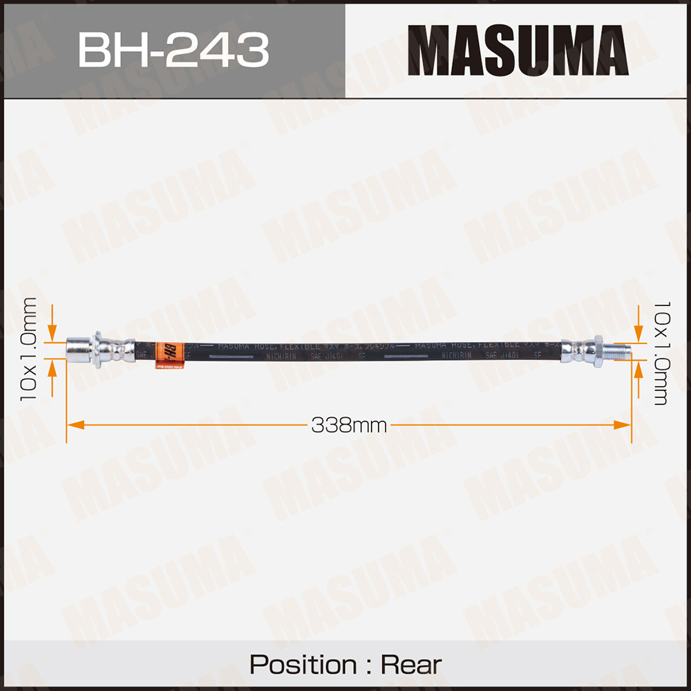 Шланг тормозной Toyota Land Cruiser / HDJ8#, HZJ8#, FZJ8# rear Masuma