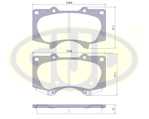 Колодки тормозные перед LEXUS GX 470 01-09/TOYOTA LAND CRUISER 2.7/4.0/3.0D-4D/FJ CRUISER(FJ) 06-_G.U.D