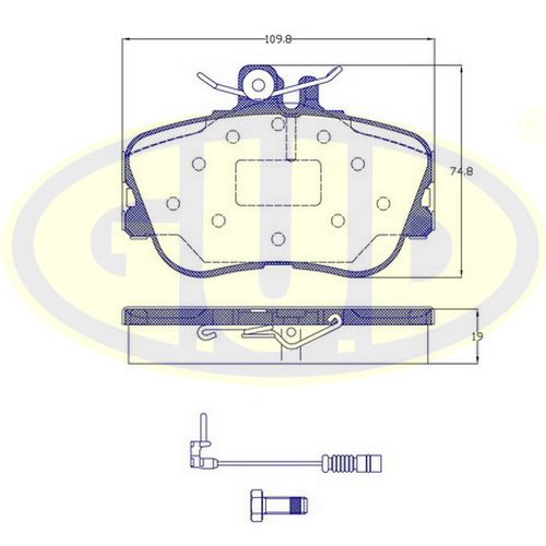 Колодки тормозные перед MERCEDES W202 1.8-2.8/2.0D-2.5TD 93-_G.U.D