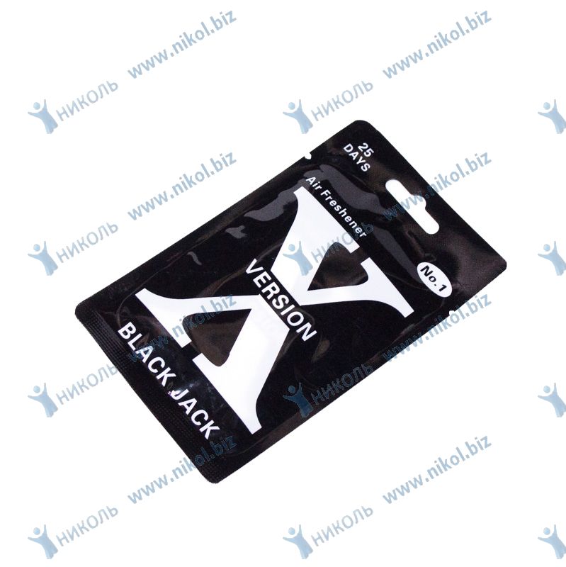 Освежитель подвесной X Version Black Jack (картон)