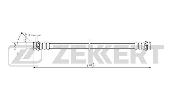 Шланг тормозной ZEKKERT BS9415 Mitsubishi Colt 78-, Lancer III 85-, Pajero I, II 86-, Hyundai Galloper I, II 9