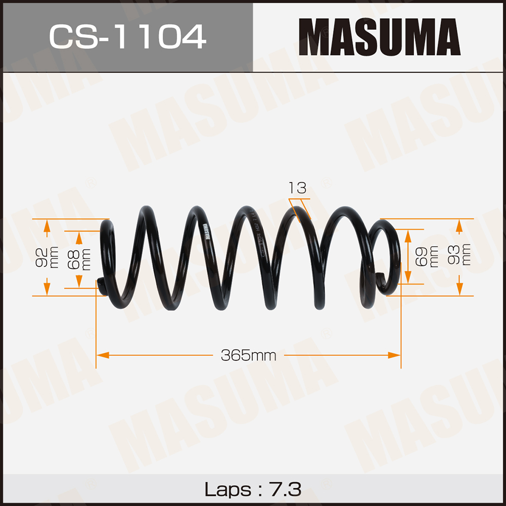 Пружина подвески Toyota COROLLA / NZE141 передняя Masuma