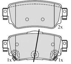Колодки тормозные Nissan Qashqai (J11) 14-; X-Trail (T32) 14- задние Allied Nippon ADB 32277