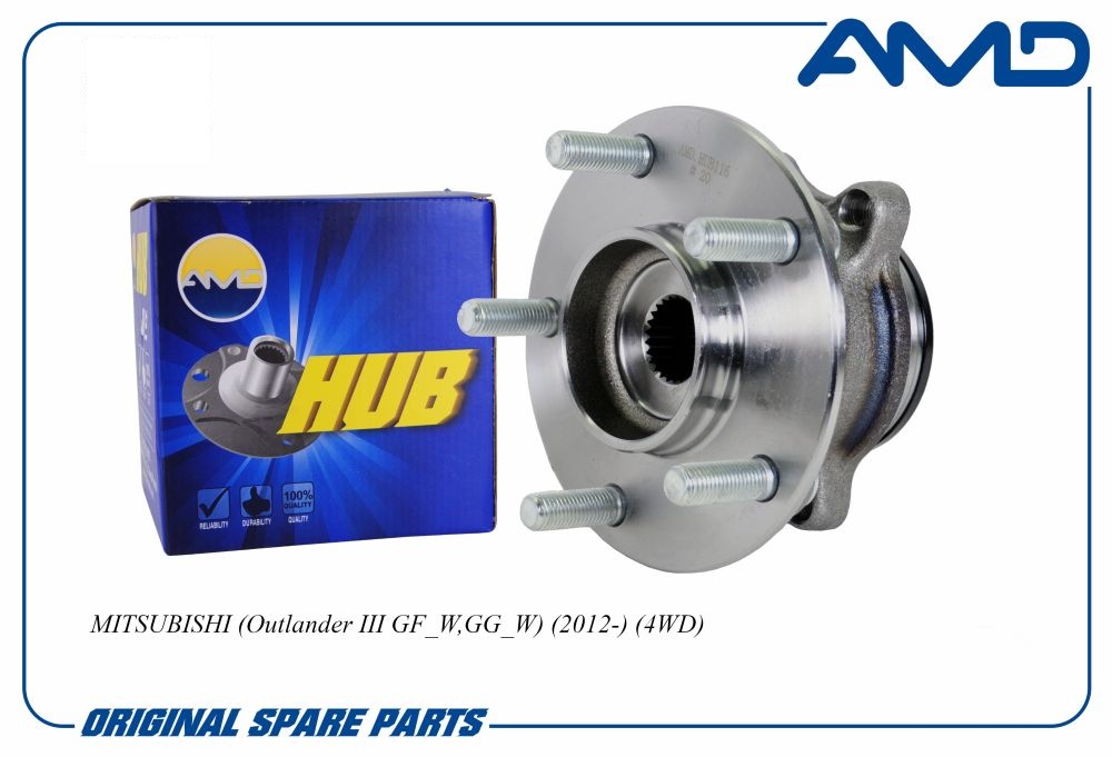 Ступица Mitsubishi ASX 12-, Outlander 12-; Peugeot 4008 12-; Citroen задняя (+ABS) 4WD \ AMD AMDHUB116