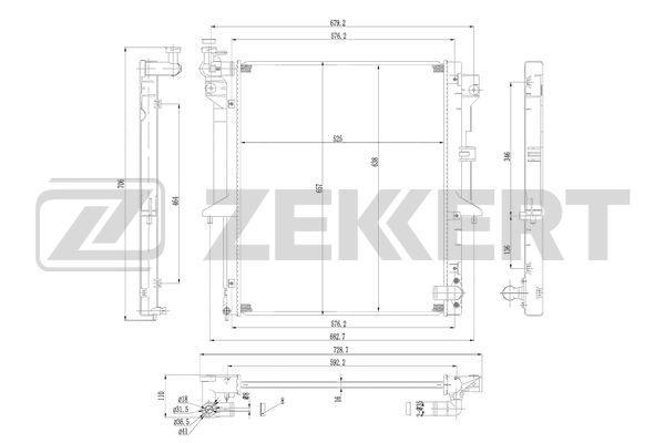 Радиатор Zekkert mk1577 Mitsubishi L200 III 05-
