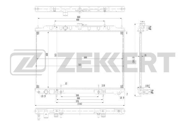Радиатор Zekkert mk1573 Nissan X-Trail (T30) 01-