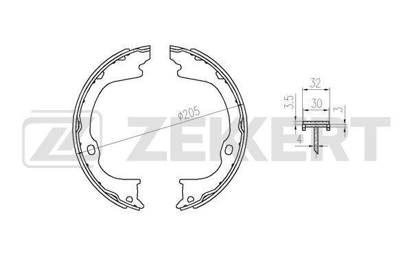 Колодки торм. бараб. задн. стоян. торм. Jeep Grand Cherokee IV 10- Dodge Durango III 11-