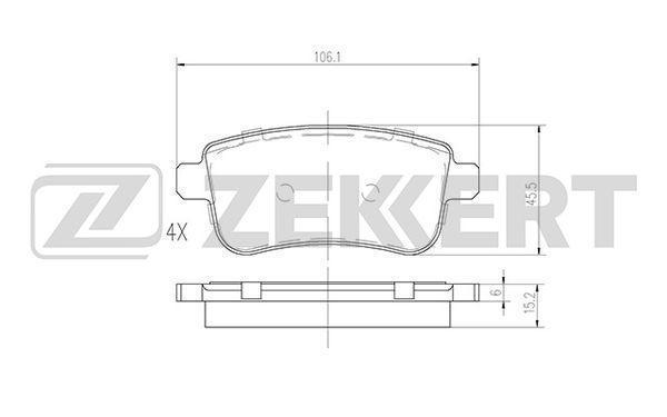 Колодки торм. диск. задн. Renault Grand Scenic III 09- Megane III-IV 08- Scenic III 09-