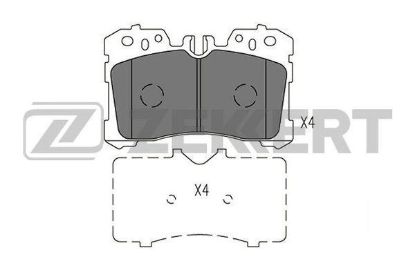 Колодки торм. диск. передн. ZEKKERT Lexus LS 460 (USF40 USF41) 06- LS 460 (USF45 USF46) 08- LS 600h (UVF45