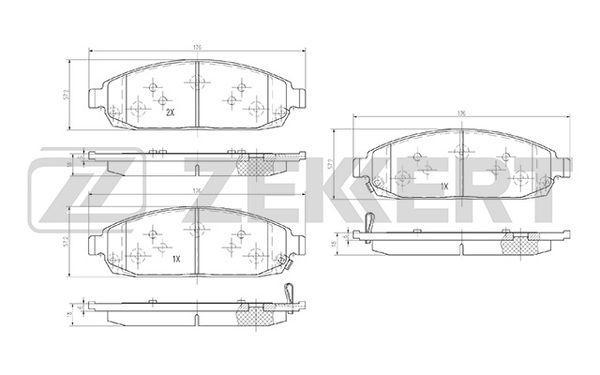 Колодки торм. диск. передн. Jeep Commander 05- Grand Cherokee II-III 04-