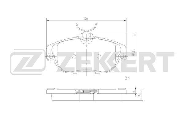 Колодки торм. диск. передн. Volvo 740 83- 940 I-II 90- 960 I-II 92- S90 97- V90 97-