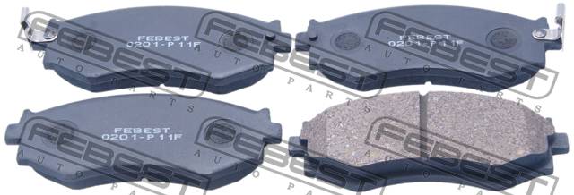 Колодки тормозные NISSAN QASHQAI J10E 2006.12-2013.12 [EL] передние \ 0201-P11F FEBEST