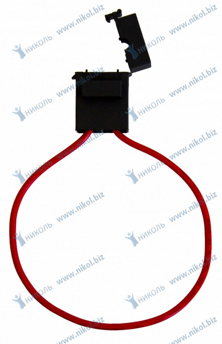 Держатель предохранителя флажкового (ПВХ) черный (16 AWG)