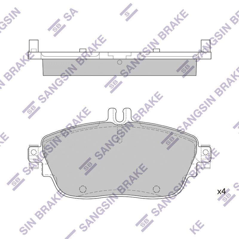 Колодки тормозные SANGSIN BRAKE MB B W246 11-/W176 пер спорт пакет
