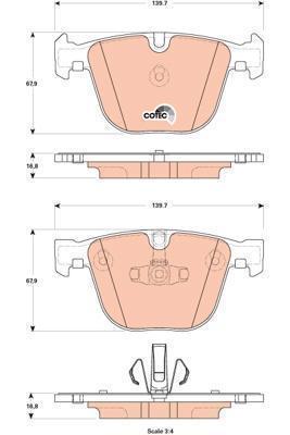 Колодки тормозные BMW F10 3.0 задние 10- т/с ATE TRW