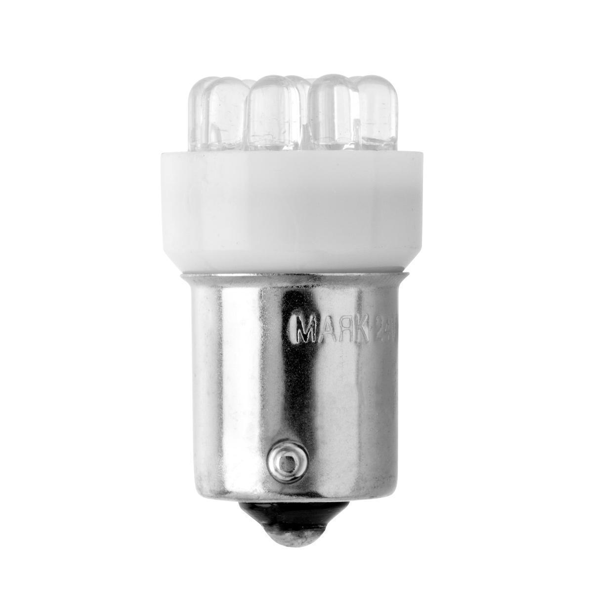 Лампа светодиодная 24V 21W металлический цоколь 1-конт. белый 9 LED (поворот) T15 10 шт. Маяк