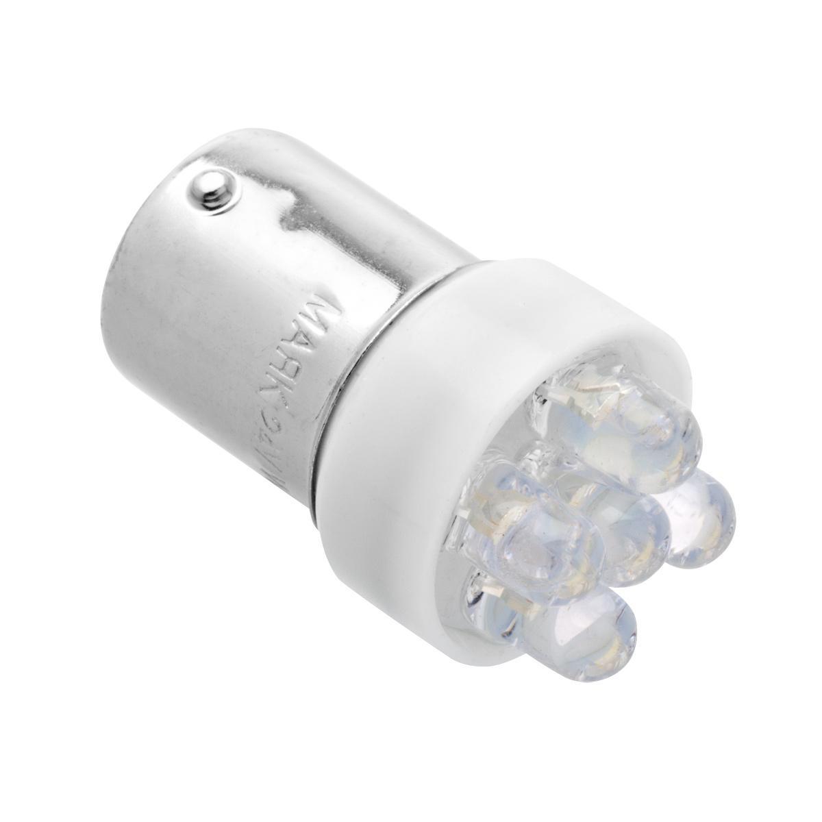 Лампа светодиодная 24V 21W металлический цоколь 1-конт. белый 5 LED (поворот) T15 10 шт. Маяк