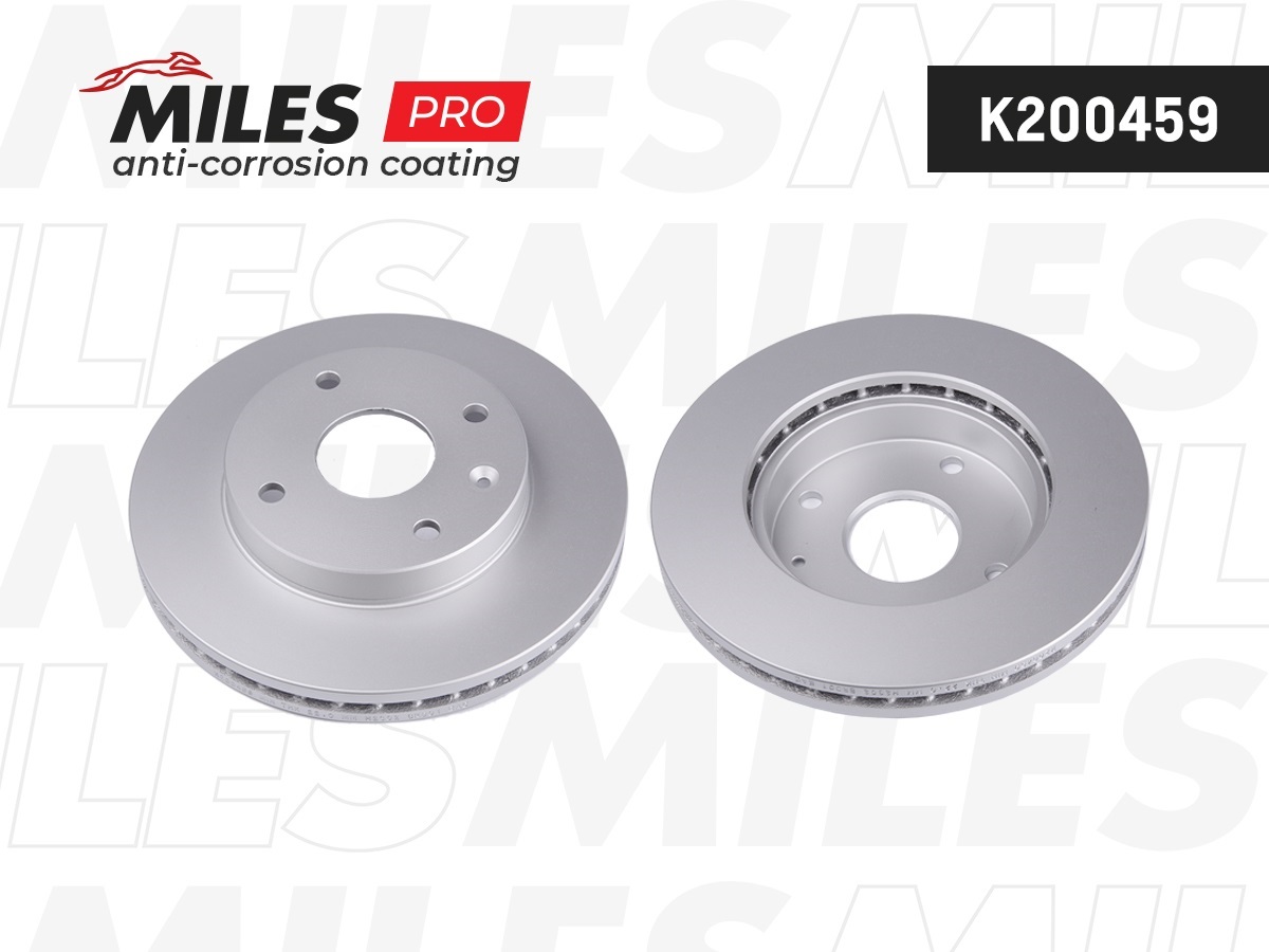 Диск тормозной Miles PRO (антикоррозийное покрытие) CHEVROLET LACETTI/EPICA/REZZO передний вент.