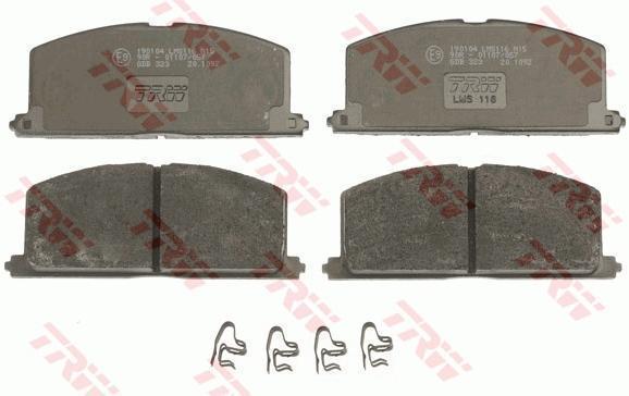 Колодки тормозные Toyota Corolla (E100) 91-02, Caldina 92-, Caldina 92-02 передние \ TRW GDB323