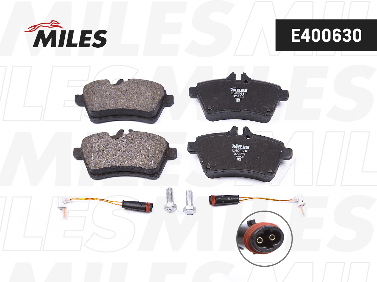 Колодки тормозные MB W169/B-Class W245 05- передние с датчиками MILES