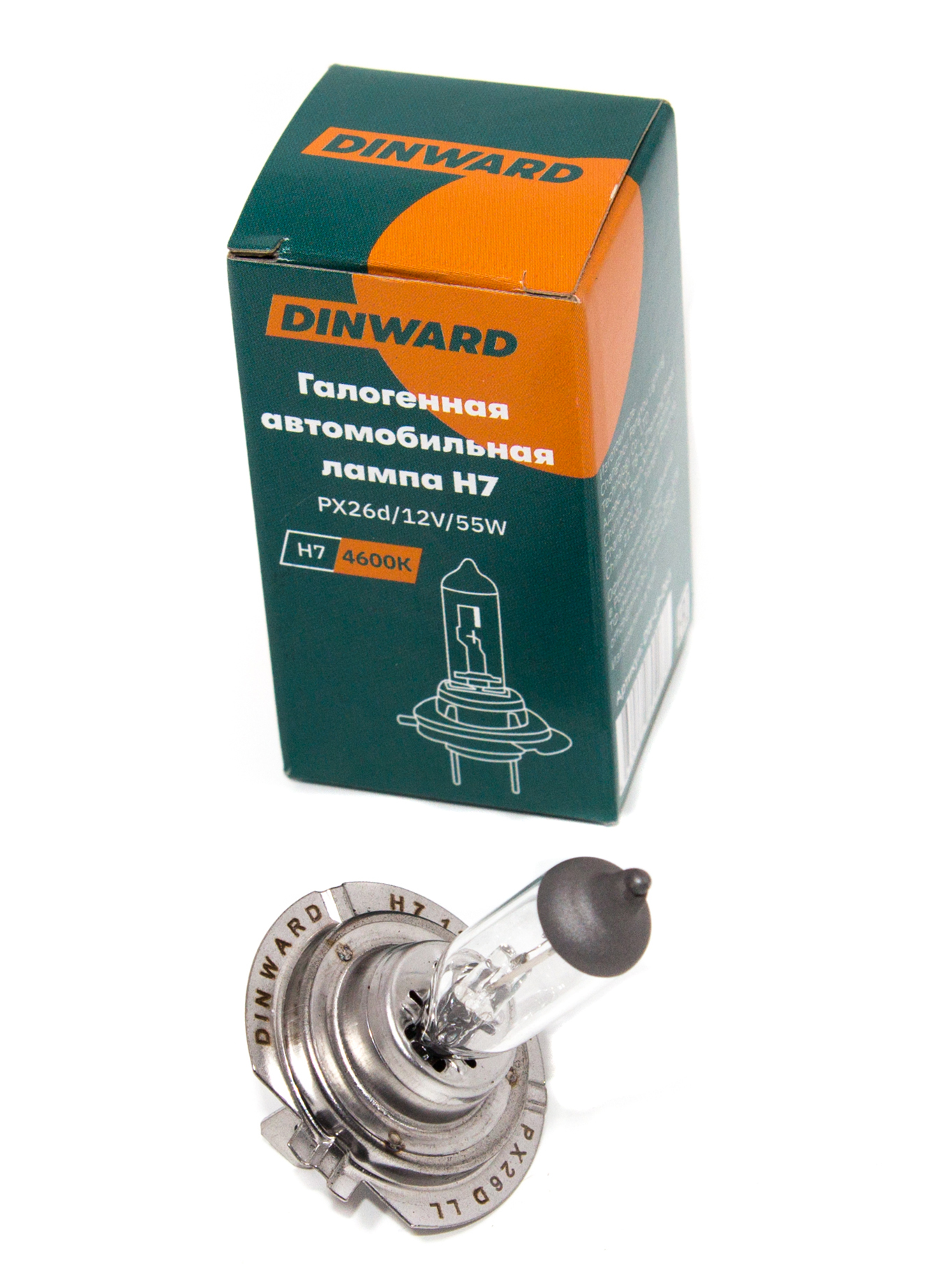 Лампа H7 12 V 55 (PX26d) DINWARD Long life в уп.