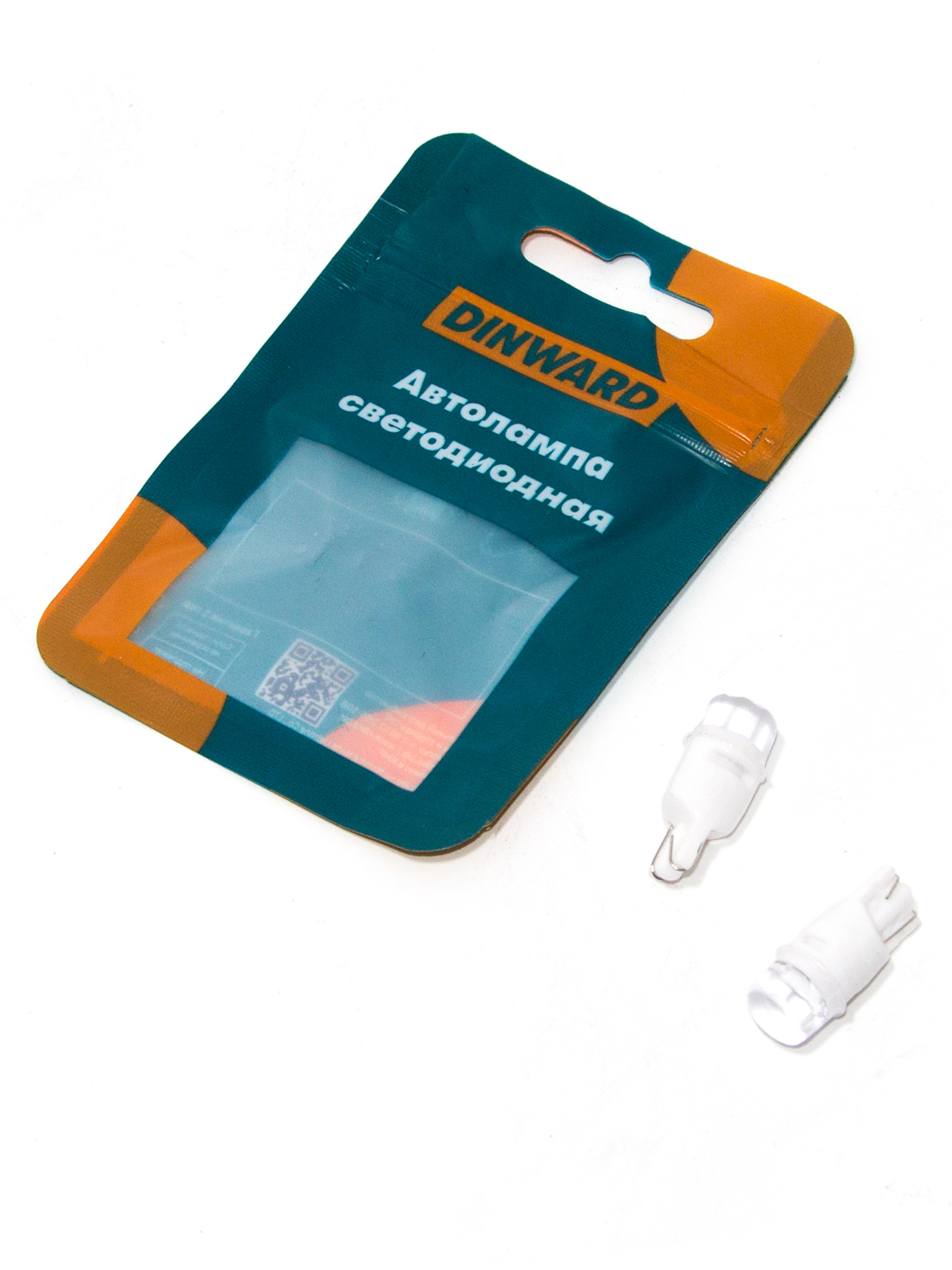 Лампа светодиод 12-5 б/ц (габарит) W2.1X9.5d белая 2SMD (2835) PH CER MT DINWARD (к-т=2шт)
