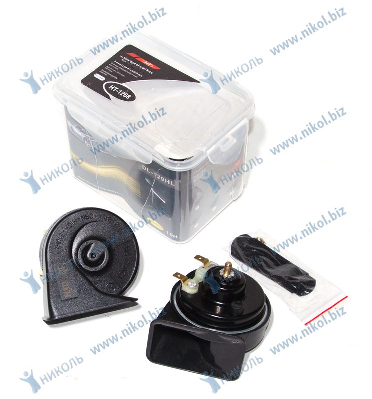 Сигнал звуковой ракушка 2 тона 12V, 129dB, 410/500Hz NOVA-PRO/DINWARD УЦЕНКА! Повр.уп.