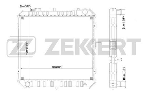 Радиатор охлаждения двигателя Kia Sportage 97-